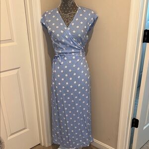 J. Crew Blue Sheath Dress V-Neck Sleeveless size CS NWT